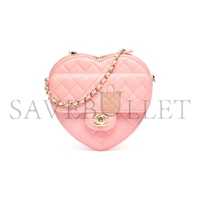 CHANEL HEART BAG LAMBSKIN IN LIGHT PINK AS5764 (18*18*5.5cm) CHANEL HEART BAG LAMBSKIN IN LIGHT PINK AS5764 (18*18*5.5cm)